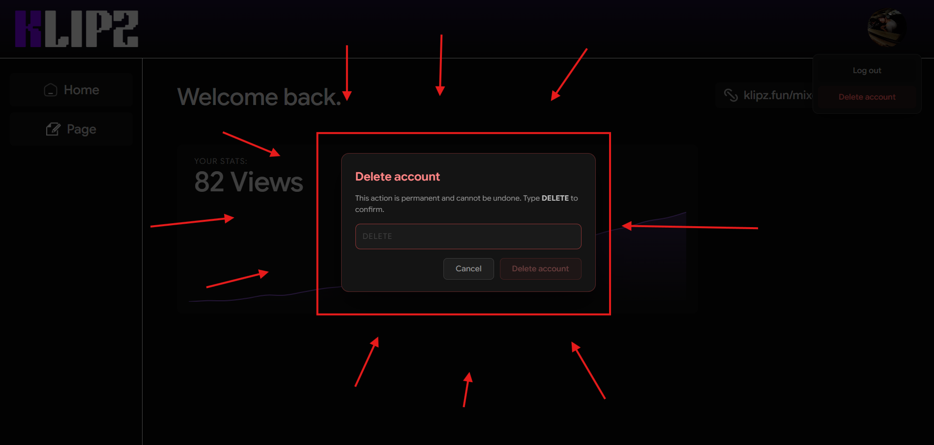 Delete Account — Step 2